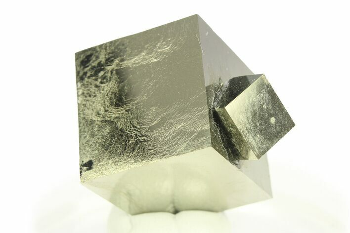Shiny, Natural Pyrite Cube Cluster - Navajun, Spain #307084